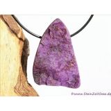 Sugilith XXXL Schmuckstein / Rohsteinoptik gebohrt -...