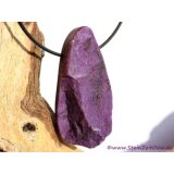 Sugilith XXXL Schmuckstein / Rohsteinoptik gebohrt -...