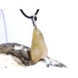 Rutilquarz gold XL Trommelstein Anhänger Silberöse - Sonderqualität - ca. 4,9 cm x 2,1 cm x 1 cm