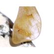 Rutilquarz gold XL Trommelstein Anhänger Silberöse - Sonderqualität - ca. 4,9 cm x 2,1 cm x 1 cm