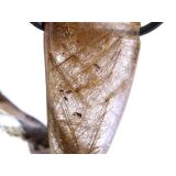 Rutilquarz gold XXL Trommelstein / Schmuckstein gebohrt - AA-Sonderqualität - ca. 4,1 cm x 2,1 cm x 1,2 cm