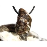 Turitella-Jaspis Trommelstein gebohrt - Sonderqualit&auml;t - ca. 3,2 cm x 1,9 cm x 1,6 cm (ES)