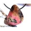 Rhodonit Trommelstein gebohrt - AA-Sonderqualit&auml;t - ca. 3,2 cm x 2,5 cm x 1,9 cm