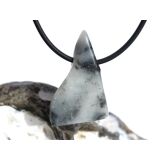 Steatit (Talk / Speckstein) Schmuckstein / Scheibenstein gebohrt - Sonderqualität - Handarbeit - ca. 3,3 cm x 2,2 cm x 0,7 cm