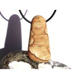 Landschaftsjaspis XXXL Schmuckstein / Scheibenstein / Rohstein gebohrt - Sonderqualit&auml;t - Handarbeit - ca. 5,1 cm x 2,4 cm x 0,7 cm