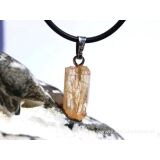 Topas Imperial (Goldtopas) Kristall natur - Anh&auml;nger Silber&ouml;se Schmuckdose - Rarit&auml;t - Sonderqualit&auml;t - ca. 3 cm x 0,8 cm x 0,5 cm