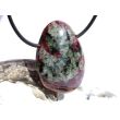 Eudialyt XL Schmuckstein Cabochon gebohrt - Sonderqualität - Rarität - ca. 3,6 cm x 2,5 cm x 0,8 cm (GKS)