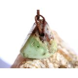Chrysopras Schmuckstein / Trommelstein gebohrt - ca. 2,4...