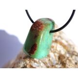 Chrysopras Schmuckstein / Trommelstein gebohrt - ca. 2,8 cm x 1,7 cm x 1,7 cm