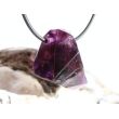 Amethyst dunkel "Morion" Kristallspitze / Rohstein angetrommelt, gebohrt - Sonderqualität - ca. 2,7 cm x 2,3 cm x 2,1 cm - Sonderpreis wg. Makel -