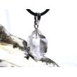 Herkimer Diamant Doppelender Kristall Anhänger Silberöse Schmucksdose - Sonderqualität - Rarität - ca. 3,1 cm x 1,3 cm x 1 cm