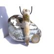 Ozeanachat XXXL Schmuckstein "Griffel" gebohrt (Ozeanchalcedon / Ozeanjaspis) - AA-Sonderqualität - ca. 10 cm x 2 cm / 0,6 cm