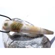 Ozeanachat XXXL Schmuckstein "Griffel" gebohrt (Ozeanchalcedon / Ozeanjaspis) - AA-Sonderqualität - ca. 10 cm x 2 cm / 0,6 cm