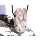 Ozeanachat XXL Schmuckstein Cabochon / Scheibenstein gebohrt (Ozeanchalcedon / Ozeanjaspis) - Sonderqualit&auml;t - ca. 4,5 cm x 2,8 cm x 1 cm