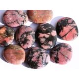 Rhodonit XL Scheibensteine - ca. 3,4 - 4,4 cm / ca....