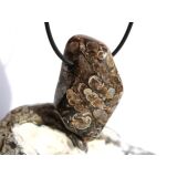 Turitella-Jaspis XXL Trommelstein gebohrt - Sonderqualit&auml;t - ca. 4,5 cm x 2,8 cm x 1,7 cm (ES)