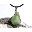 Peridot Kristall- / Rohsteinform Anhänger Silberöse (Olivin / Chrysolith) - Sonderqualität - ca. 3,1 cm x 1,6 cm x 0,9 cm (GKS)