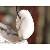 Howlith XXL Trommelstein gebohrt - Sonderqualit&auml;t -...