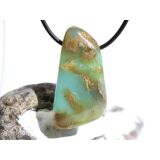 Andenopal türkis  (Chrysopal) XXL Trommelstein gebohrt - Rarität - AA-Sonderqualität - ca. 4,4 cm x 2,2 cm x 2,1 cm
