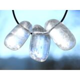 Calcit wei&szlig; Trommelsteine gebohrt - Sonderqualit&auml;t - ca. 3 - 3,9 cm / ca. 17-20 g/St