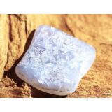 Chalcedon blau gebändert Trommelstein / Scheibenstein - schöne Qualität - ca. 2,3 cm x 2,3 cm x 0,8 cm (Fairer Handel/GKS)