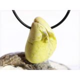 Ophicalcit / Connemara Trommelstein gebohrt -...