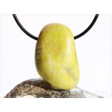 Ophicalcit / Connemara Trommelstein gebohrt -...