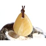 Calcit orange (Orangencalcit) Trommelstein gebohrt - ca. 2,7 cm x 2,2 cm x 1,2 cm