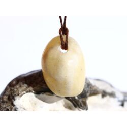 Calcit orange (Orangencalcit) Trommelstein gebohrt - ca. 2,7 cm x 1,9 cm x 1,3 cm