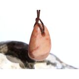 Aprikosencalcit (Calcit apricot) Schmuckstein gebohrt -...