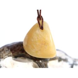 Calcit orange (Orangencalcit) Trommelstein gebohrt - ca. 2,5 cm x 2,2 cm x 1,7 cm