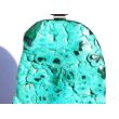 Chrysokoll-Malachit XXXL Schmuckstein / Scheibenstein Anhänger Silberöse - Rarität - Sonderqualität - ca. 9,1 cm x 6,2 cm x 1,2 cm (mit Öse)