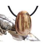 Versteinertes Holz Trommelstein gebohrt -...