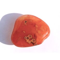 Karneolachat (gebr.) XXL Trommelstein (Carneol) - Sonderqualität - ca. 4,2 cm x 3,7 cm x 1,5 cm