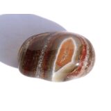 Karneolachat (gebr.) XXL Trommelstein / Handschmeichler...