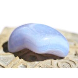 Chalcedon blau gebändert Trommelstein - Sonderqualität - ca. 3,5 cm x 2,4 cm x 1,7 cm (Fairer Handel/GKS)
