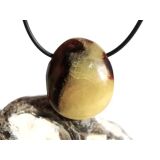 Septarie Schmuckstein Cabochon / Trommelstein gebohrt - Sonderqualit&auml;t - ca. 3,4 cm x 2,8 cm x 1,4 cm