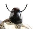 Rauchobsidian (Apachentr&auml;ne) XL Trommelstein gebohrt - Sonderqualit&auml;t - ca. 3,5 cm x 2,7 cm x 2,2 cm