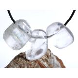 Calcit wei&szlig; Trommelsteine gebohrt - Sonderqualit&auml;t - ca. 2,5 - 3,5 cm / ca. 10-15 g/St