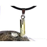 Gold-Beryll (Goldberyll / Beryll Gold) Kristallstab / Rohstein Anh&auml;nger Silber&ouml;se - AA-Sonderqualit&auml;t - Rarit&auml;t - ca. 2,7 cm x 0,5 cm x 0,3 cm
