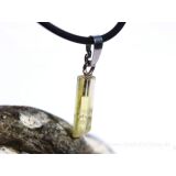 Gold-Beryll (Goldberyll / Beryll Gold) Kristallstab / Rohstein Anh&auml;nger Silber&ouml;se - AA-Sonderqualit&auml;t - Rarit&auml;t - ca. 2,7 cm x 0,5 cm x 0,3 cm