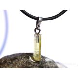 Gold-Beryll (Goldberyll / Beryll Gold) Kristallstab / Rohstein Anh&auml;nger Silber&ouml;se - AA-Sonderqualit&auml;t - Rarit&auml;t - ca. 2,7 cm x 0,5 cm x 0,3 cm