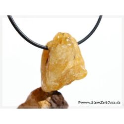 Gold-Beryll (Goldberyll / Beryll Gold) Rohsteinform angetrommelt (Trommelstein) gebohrt - Sonderqualit&auml;t - Rarit&auml;t - ca. 2,5 cm x 1,9 cm x 1,6 cm