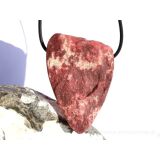 Thulit XXXL Schmuckstein / Scheibenstein gebohrt (Zoisit)...